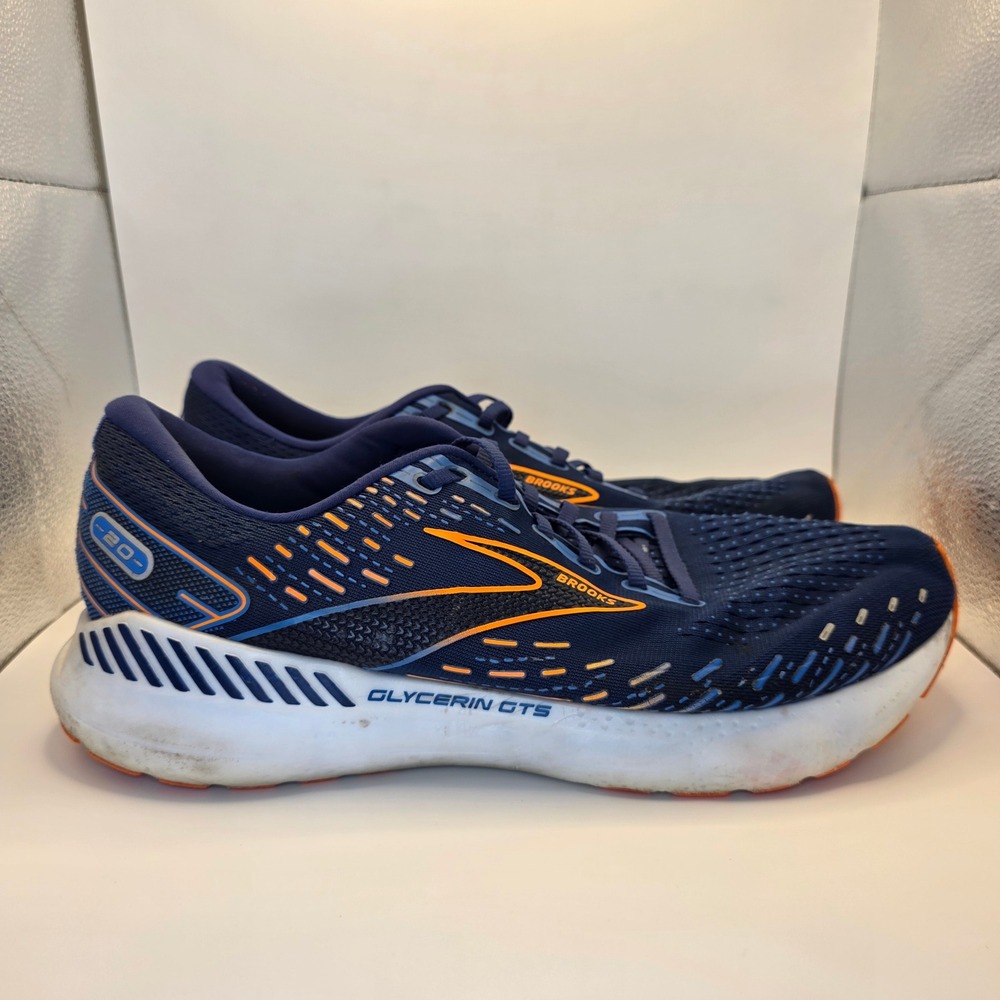 Brooks Glycerin GTS 20 Running Shoes Navy Orange | Mens 13